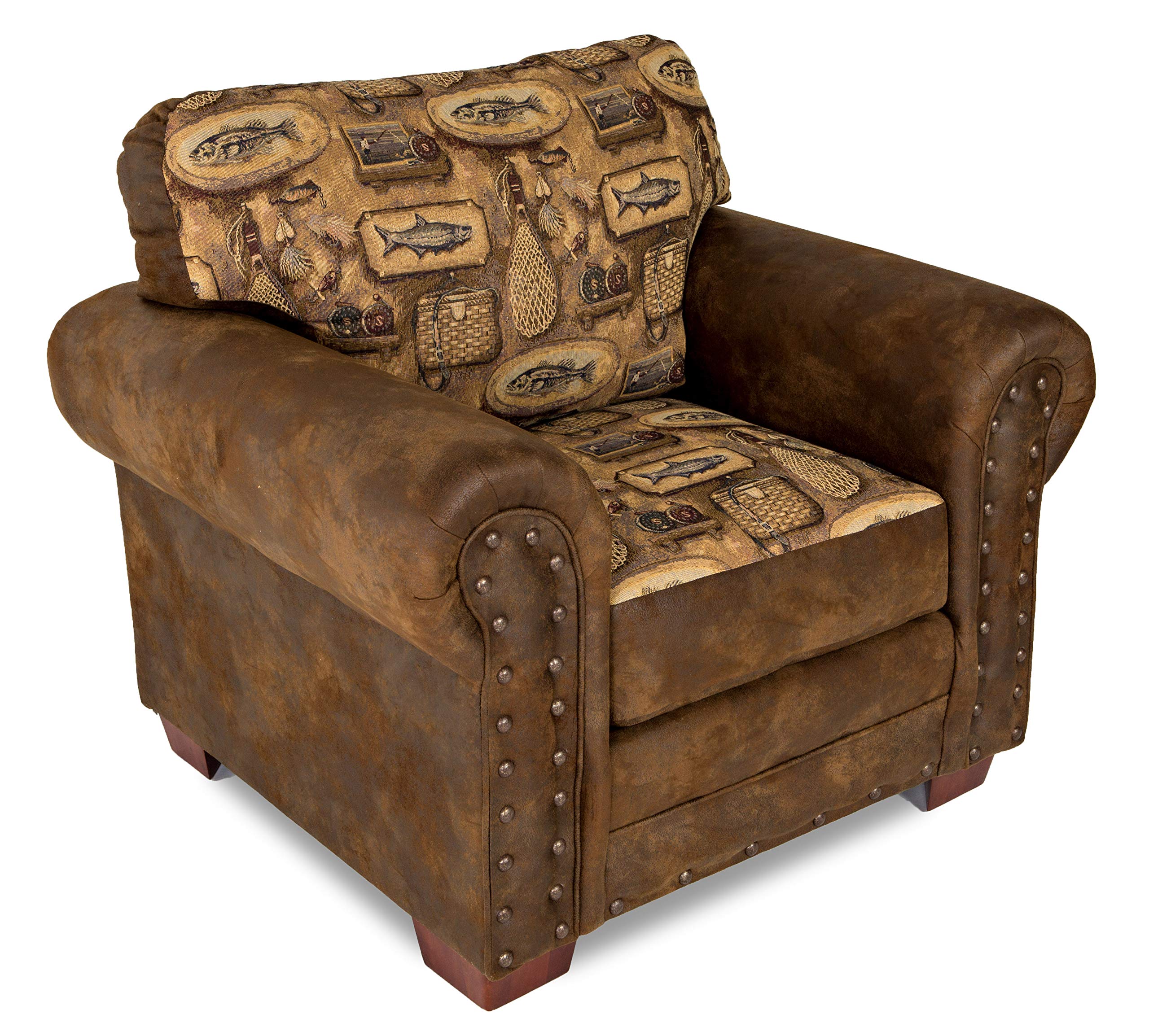 American Furniture Classics Model River Bend Arm Chair, Brown